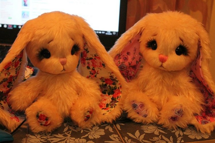 Результат воскресного МК по зайкам Тедди. Авторские игрушки ручной работы (фото 4)