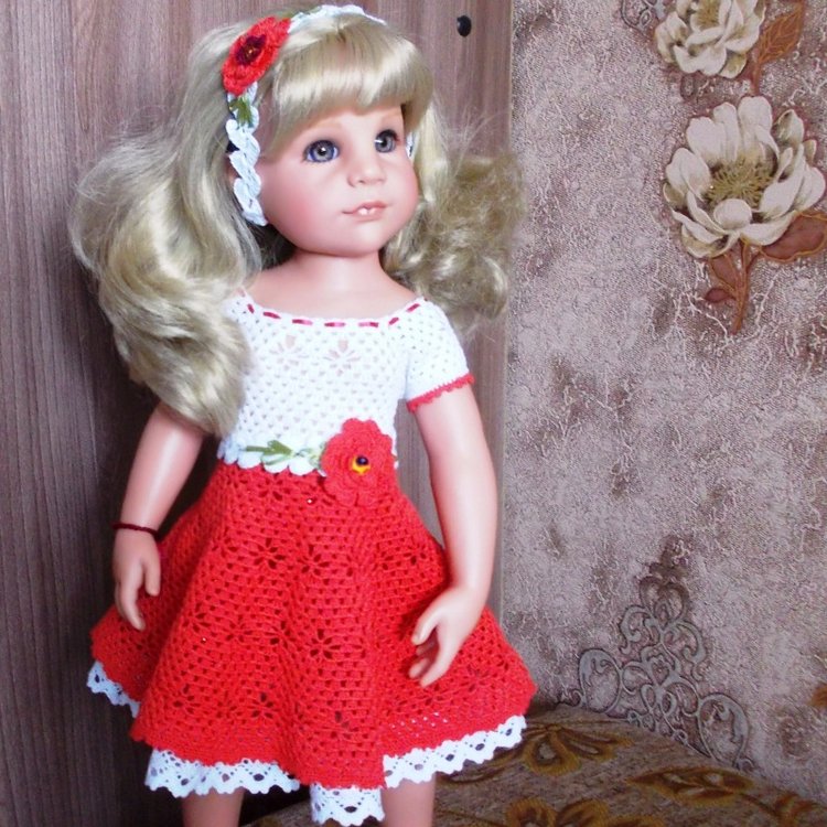 Новые наряды для Готц и платьице для куклы детства (фото 4)