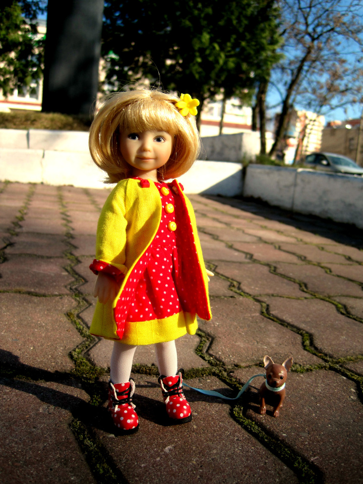 Прогулка в парке. Галочка - коллекционная куколка Дианы Эффнер