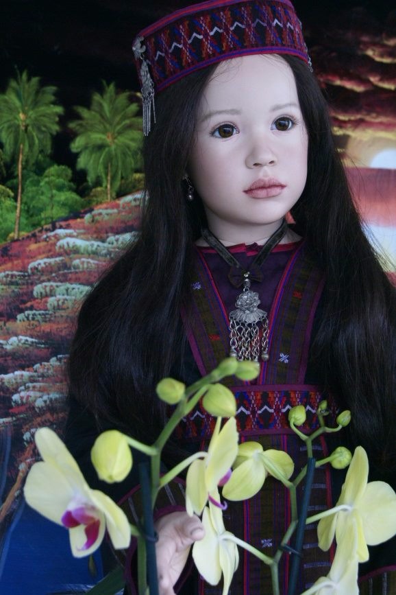 Процесс создания фарфоровых кукол - Джинн Гросс (Jeanne Gross). Часть восьмая - Национальный костюм