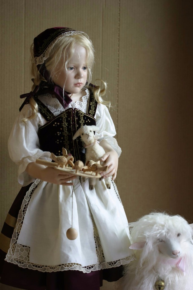 Процесс создания фарфоровых кукол - Джинн Гросс (Jeanne Gross). Часть восьмая - Национальный костюм