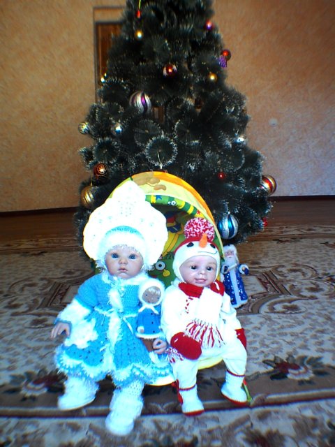 Снегурочка реборн Лола и веселый снеговик Ларс