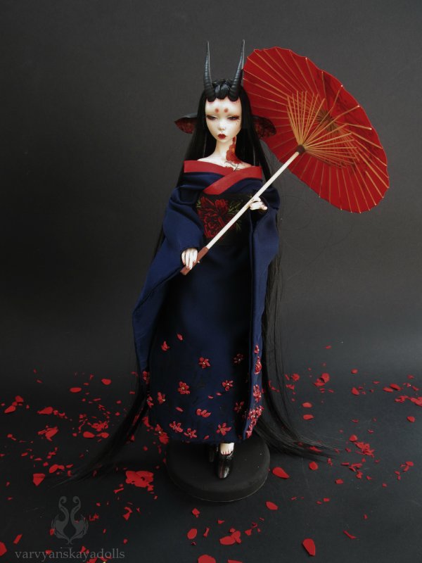 Полиуретановая шарнирная кукла Цубаки (Камелия)