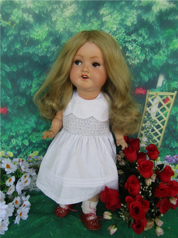 Застенчивая девочка - Весна. Кукла переходного периода Sonneberger Porzellanfabrik 2966 (фото 2)