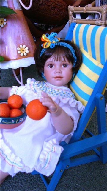 Из коллекции маленьких очаровашек Анны Tиммерман - фарфоровая кукла Orange Blossom (фото 8)