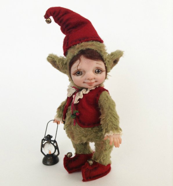 Рождественские эльфики. Авторские куклы тедди долл Анны Добряковой (фото 5)