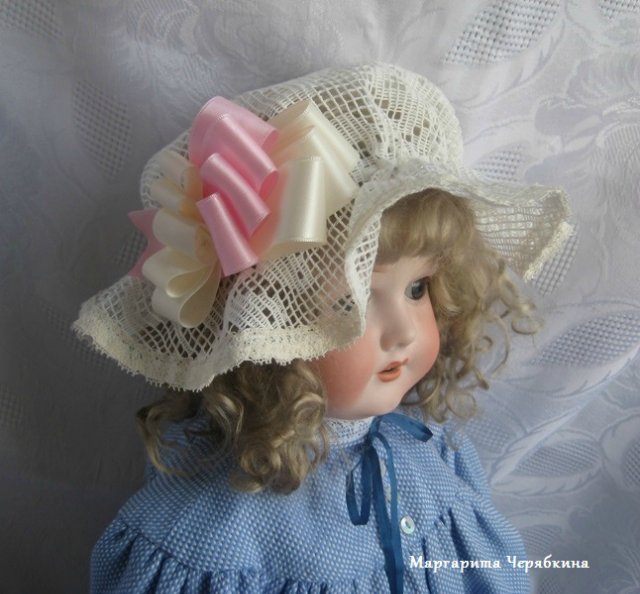 Шьем круглый чепец для куклы - МК