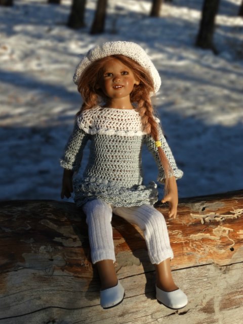 Вязаные платья для Пиппы — Одежда и обувь для кукол своими руками: фото (фото 9)