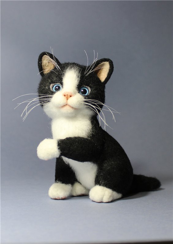 Авторские игрушки валянием. Котята (фото 7)