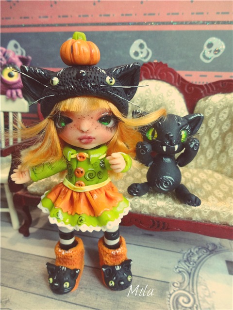 Хеллоунское настроение. Авторские куклы от Милы (фото 3)