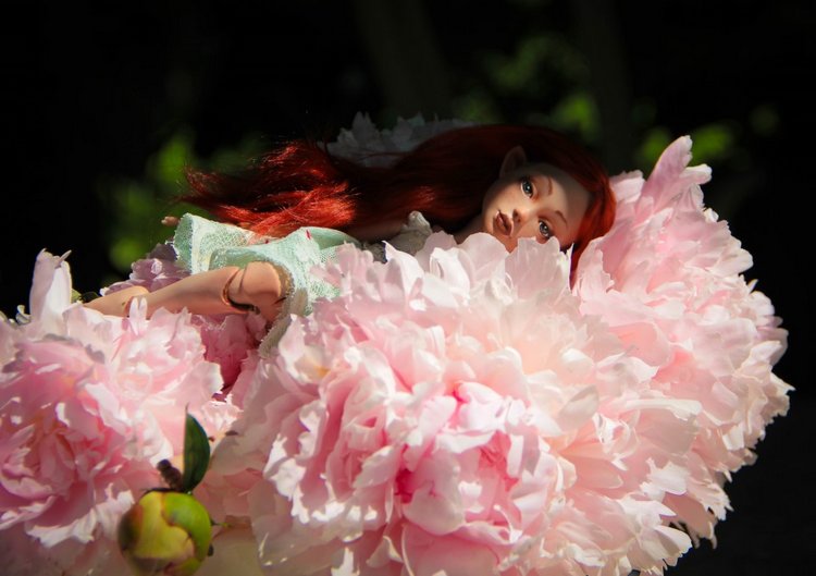 Лаурендиэ и пионы — Авторские шарнирные куклы своими руками: лепка (фото 10)