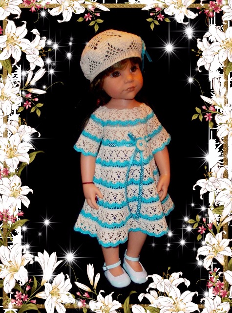 Платье узором "лилии" для Ханночки (фото 8)