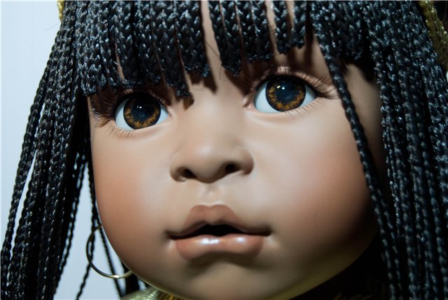 Добавляю Солнца и немного золотого перла. Фарфоровая кукла от Diana Effner (фото 7)