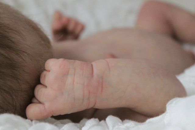 Спящий малышок Жульенчик. Куколка реборн Вишни Виктории (фото 3)