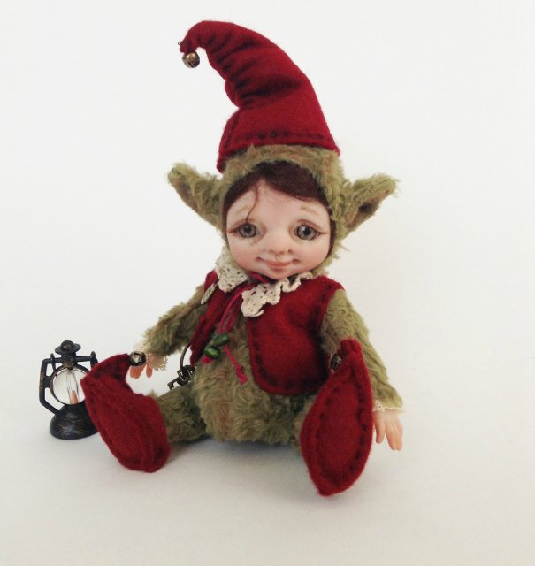 Рождественские эльфики. Авторские куклы тедди долл Анны Добряковой (фото 6)