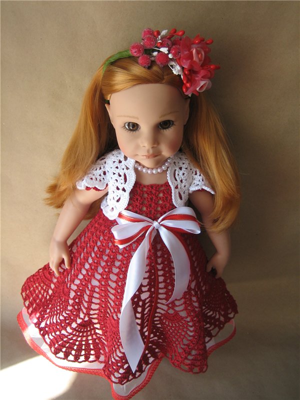 Наряд №2... вишневый) — Одежда и обувь для кукол своими руками: фото (фото 5)