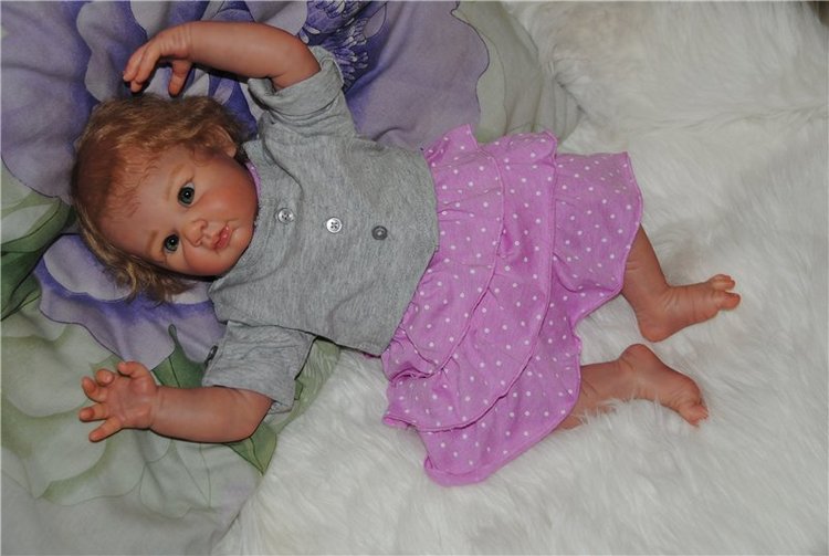 Аленка - куколка реборн из молда Lisa (фото 4)