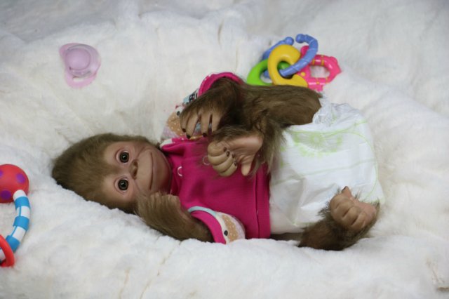 Мартышка - малышка... Куколка реборн Виктории Вишни (фото 8)