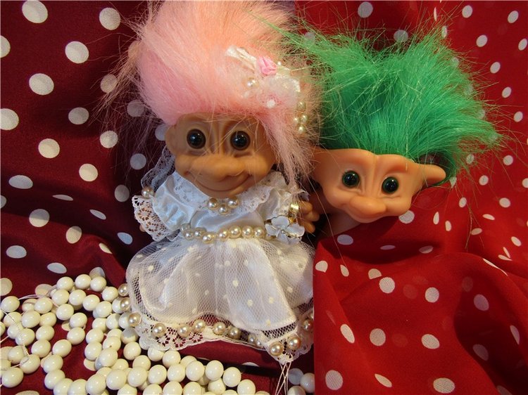 Настроение - в "горошек" — Игрушки Тролли (Trolls): винтажные Dam и Russ