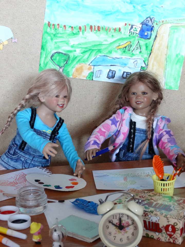 Девочки рисуют — Куклы Annette Himstedt (Аннетт Химстедт): коллекционные (фото 10)
