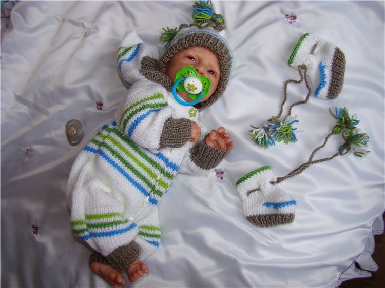 Теплый комбезик для Ангелочка (кукла-реборн молд Ангел) (фото 9)