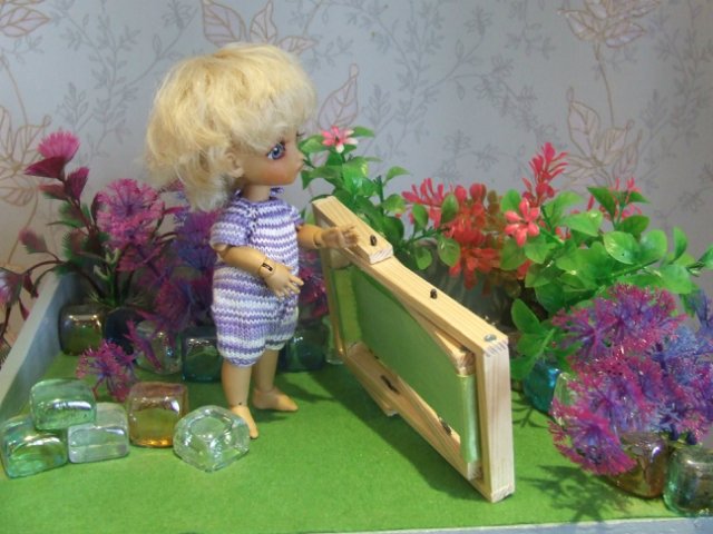 Готовь сани летом, а... шезлогн зимой! Миниатюра для кукол 1:12 (фото 5)