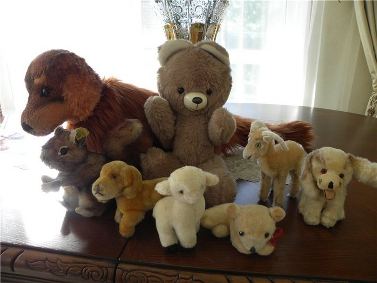 Старые игрушки немецких фирм Hermann и Steiff