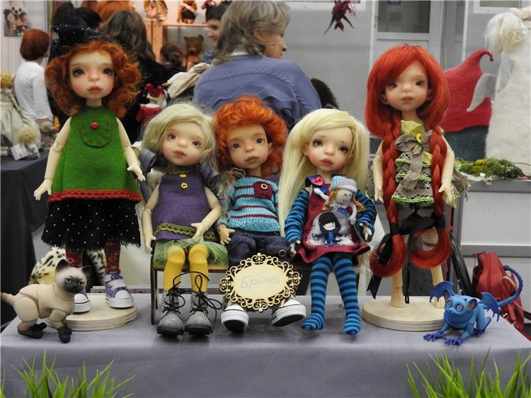 Экскурсия в страну чудес… Авторская кукла. Москва, Тишинка 2016