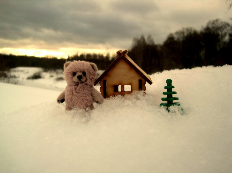 Мишкина зима! Авторский мишка Ольги Чернухо