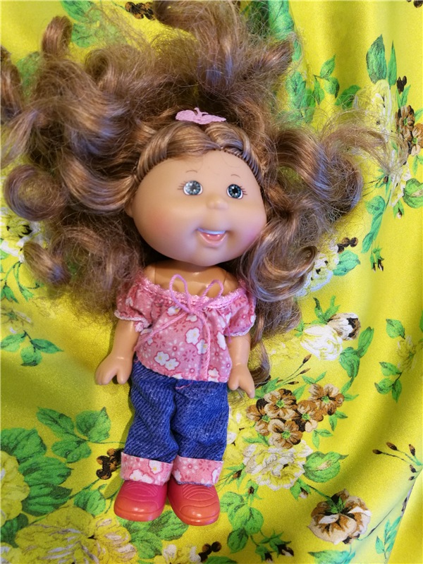 Весенний коллаж тканей — Куклы Cabbage Patch Kids (Капустки): винтаж 80