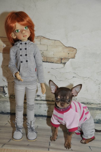 Лайла (Кайе Виггз) с Феней (чишечка). Надеюсь, что любителей собачек на сайте также много, как и поклонников кукол от Кайе