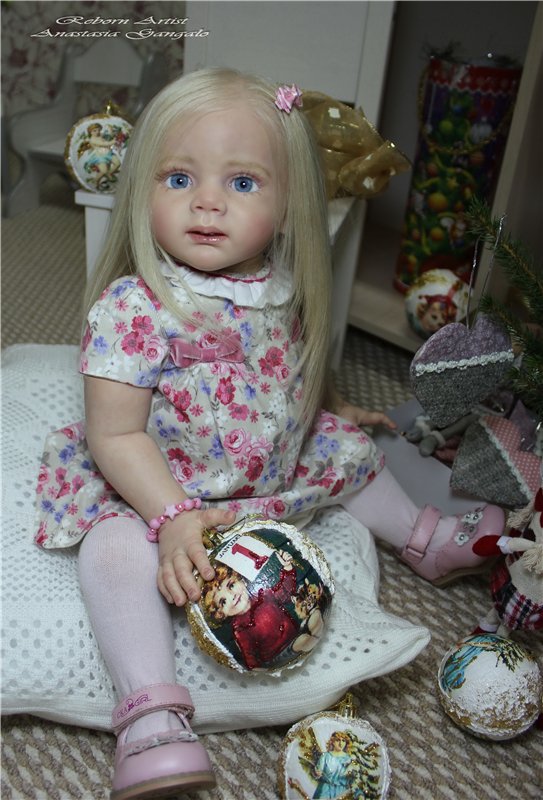 Фридолиночка-в преддверии нового года. Кукла реборн Анастасии Гангало (фото 7)