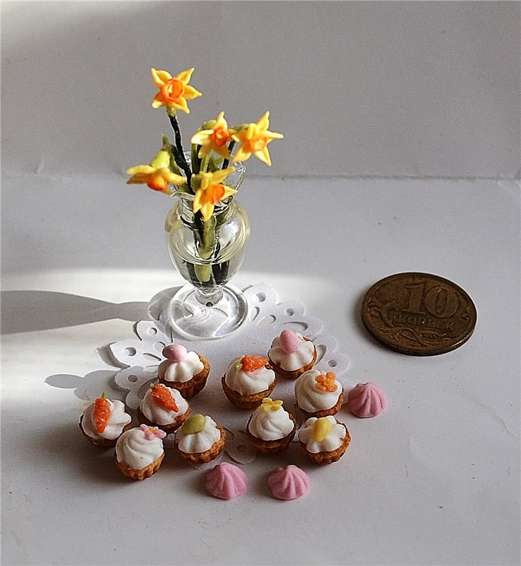 Еда, миниатюра для кукол! Моя подготовка к Пасхе