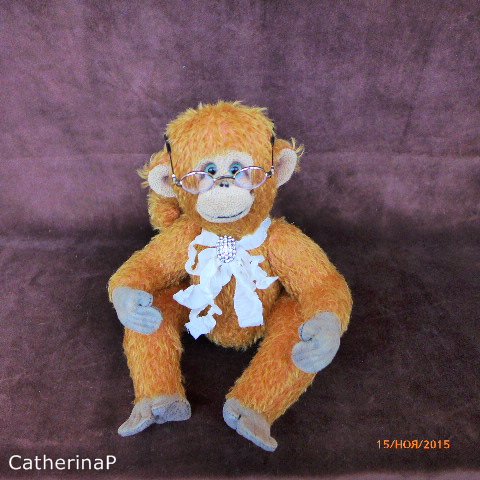 Мартышка и очки — Текстильные игрушки и примитивы: кофейные