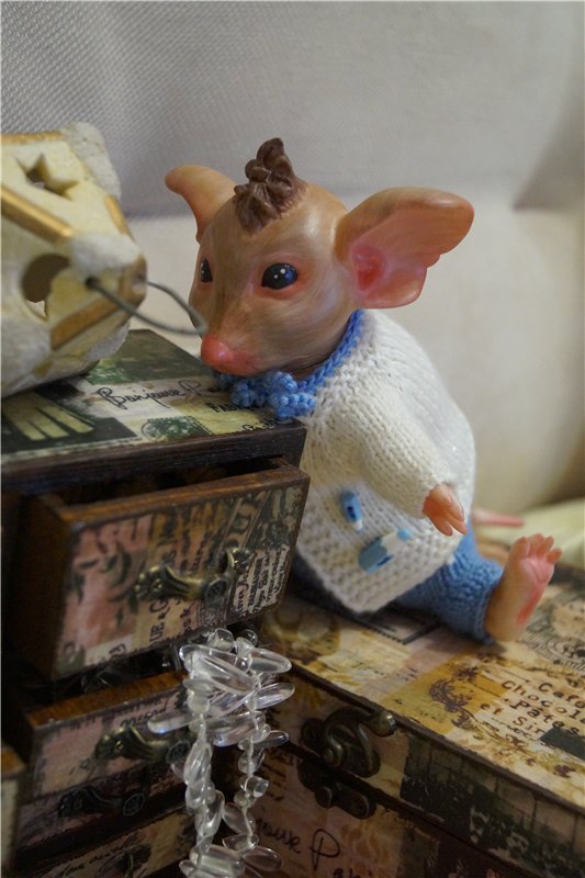 Мышонок реборн Карандашик-Mouse Mascot от скульптора Sylvia Manning | Бэйбики Мышонок реборн Карандашик-Mouse Mascot от скульптора Sylvia Manning (фото 10)