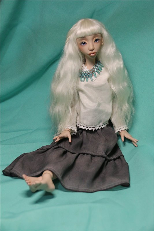 Из Эльзы в русалку. Шарнирная авторская кукла (фото 2)