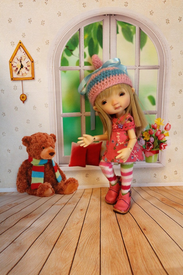 Долгожданная Дрюшечка или первый опыт фотографирования с фоном (фото 5)