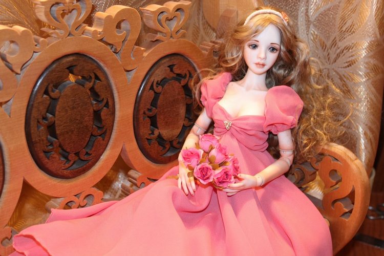 Моя первая фарфоровая шарнирная кукла. Есть фото 18+ (фото 6)