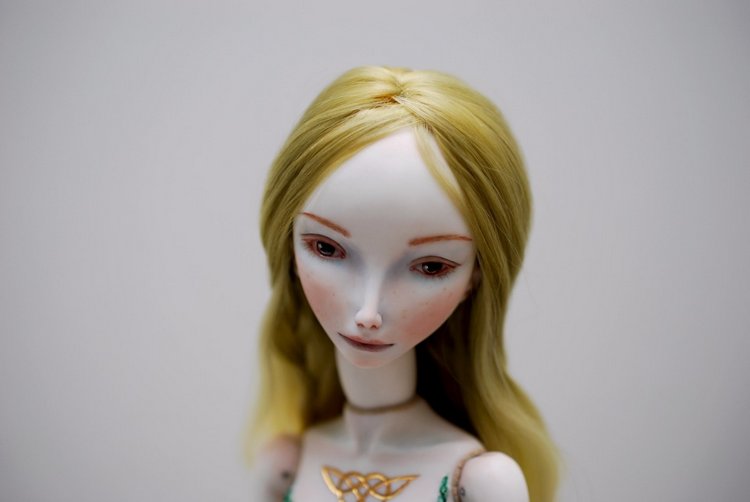 Новый образ для русалки. Фарфоровая кукла Ручной работы (фото 7)