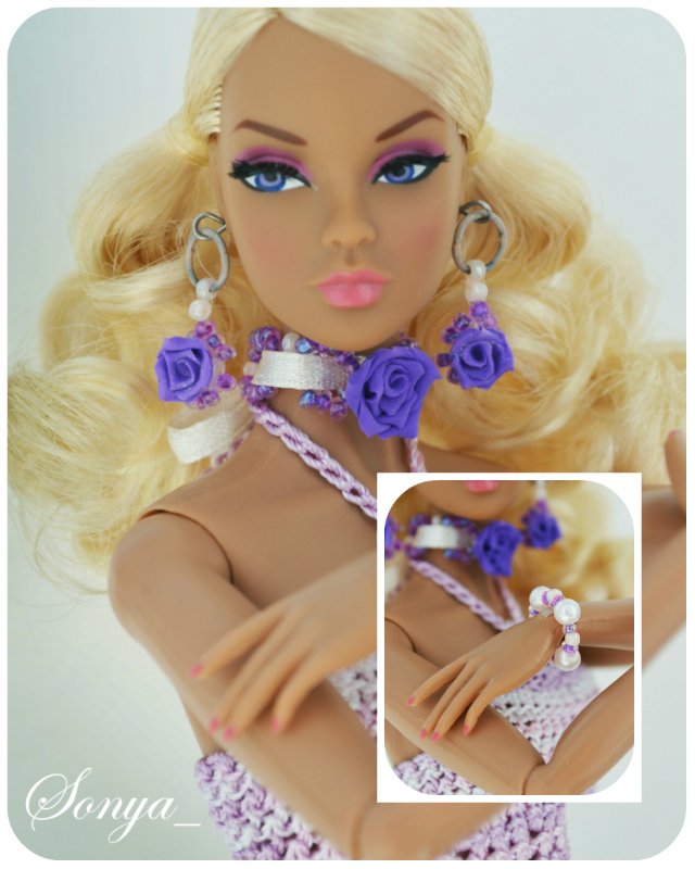 Кукольные мелочи. Часть 4. "Цветочная бижутерия" (фото 5)