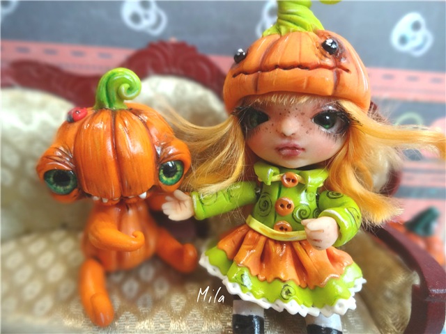 Хеллоунское настроение. Авторские куклы от Милы