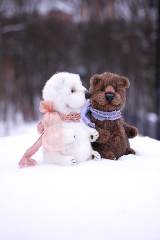 Три толстячка. Медвежата и котенок - игрушки ручной работы (фото 5)