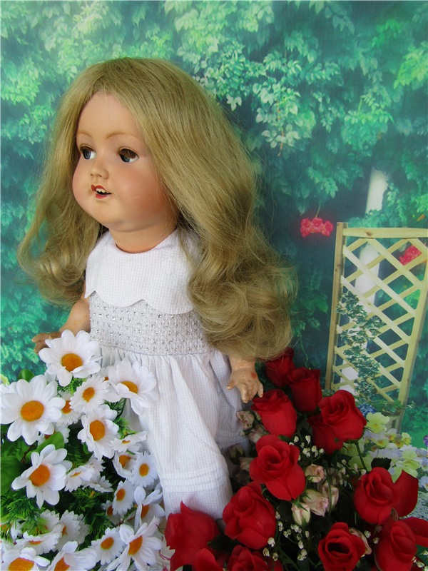 Застенчивая девочка - Весна. Кукла переходного периода Sonneberger Porzellanfabrik 2966 (фото 6)