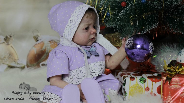 Моё предновогоднее чудо, моя Карлотта. Кукла реборн Олеси Венгер (фото 5)