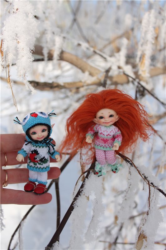 Зимняя прогулка моих крошек! Реалпуки Pupu и реалпуки Сосо