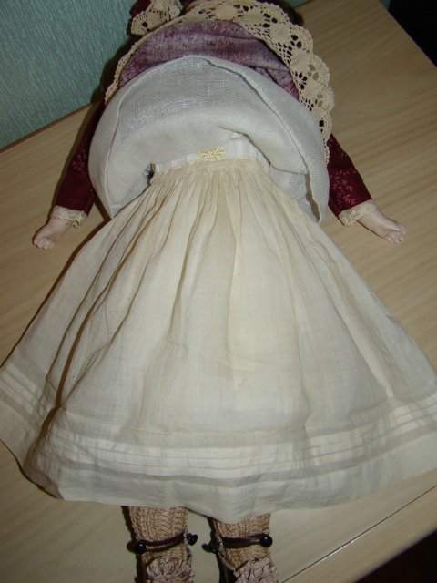 Антикварная карманная кукла Bähr & Pröschild на французском модном теле