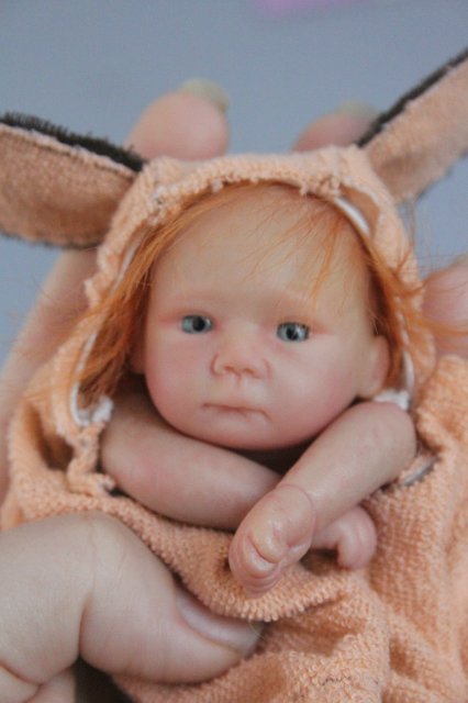 Манюня мини кукла-реборн Элины Кудрвцевой (фото 3)