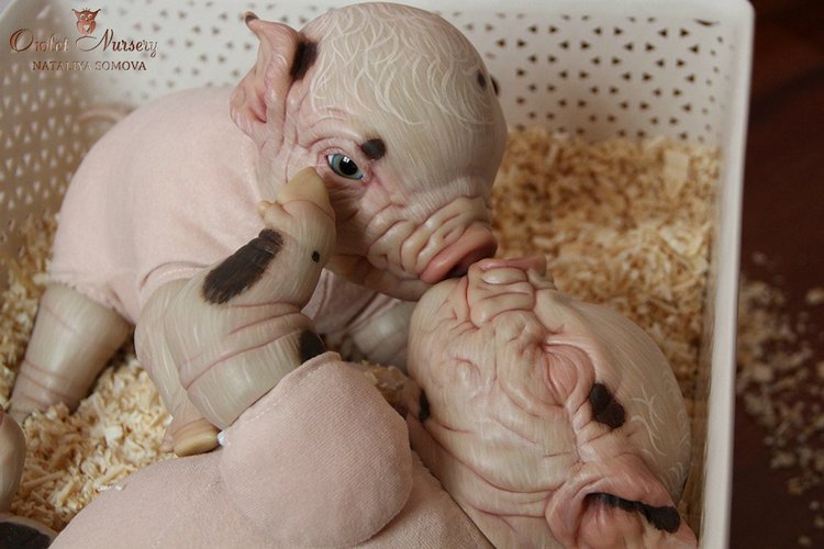 Свинка Пеппа и её младший братик Джордж. Поросята реборн Наталии Сомовой (фото 5)