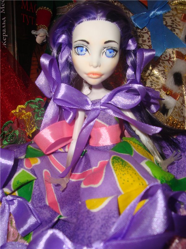 Мой первый ООАК Monster High или преображение Спектры в Фиалку