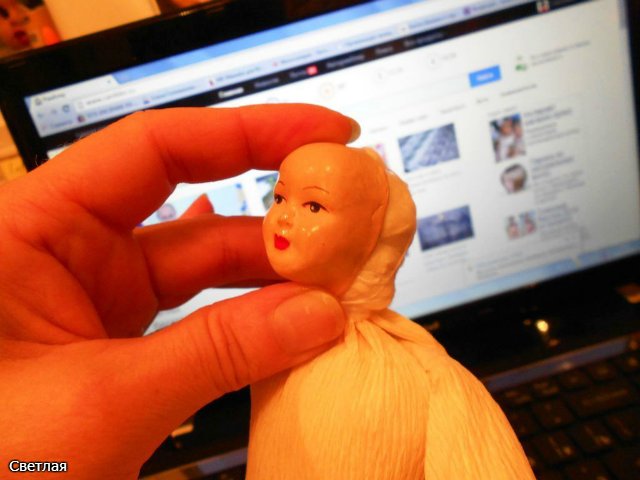 Реставрация антикварной новогодней игрушки из ваты. Снегурочка и Дед Мороз. +БОНУС, папье маше из ваты